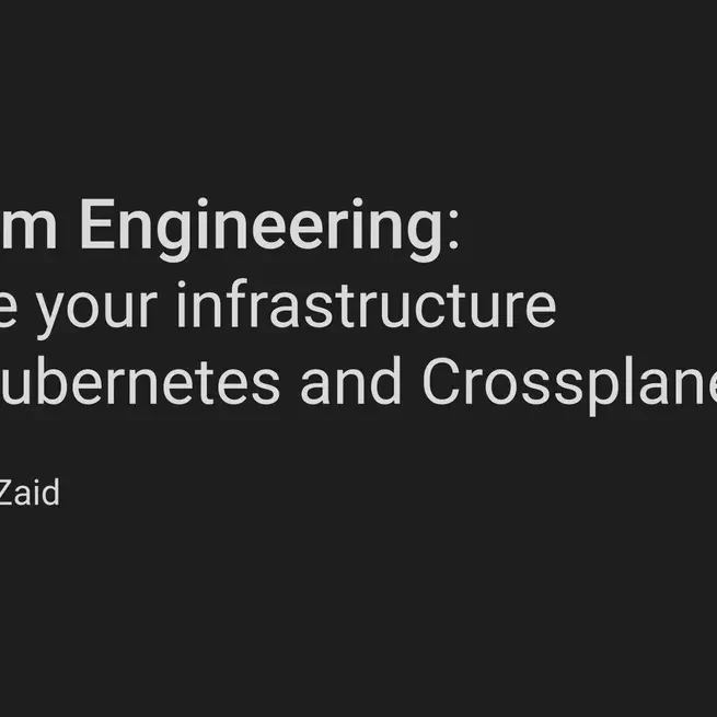 [AR] Platform Engineering: Manage your infrastructure using Kubernetes and Crossplane