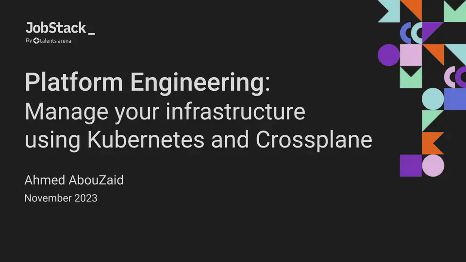 [AR] Platform Engineering: Manage your infrastructure using Kubernetes and Crossplane